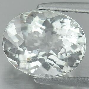 Light Blue Aquamarine 3.31 Ct Oval 11.1 x 9 Mm Natural Gemstone Unheated Brazil